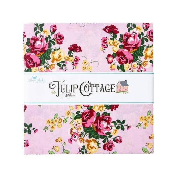 Riley Blake Tulip Cottage Fabric Collection 5" Stacker (42 Pieces Per Bundle)