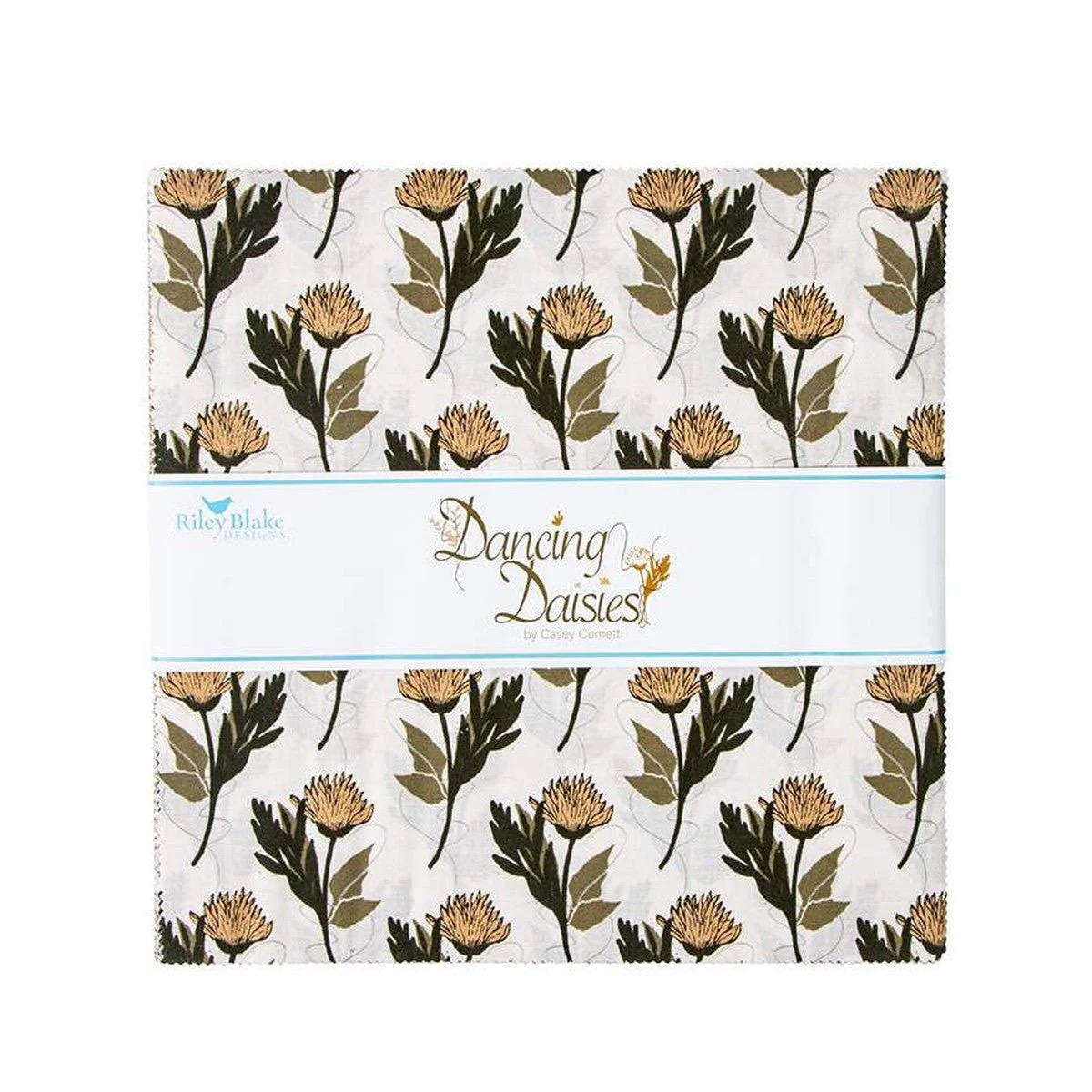 Riley Blake Dancing Daisies Fabric Collection 10" Stacker (42 Pieces Per Bundle)