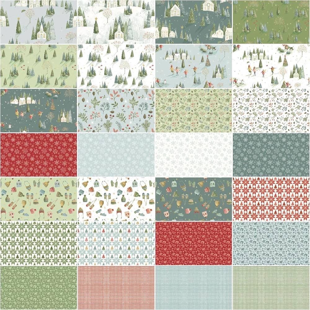 Riley Blake Magical Winterland Fabric Collection 2.5" Rolie Polie