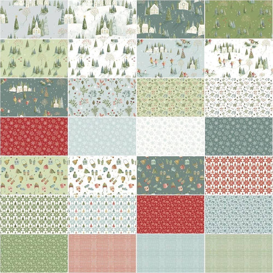 Riley Blake Magical Winterland Fabric Collection 2.5" Rolie Polie