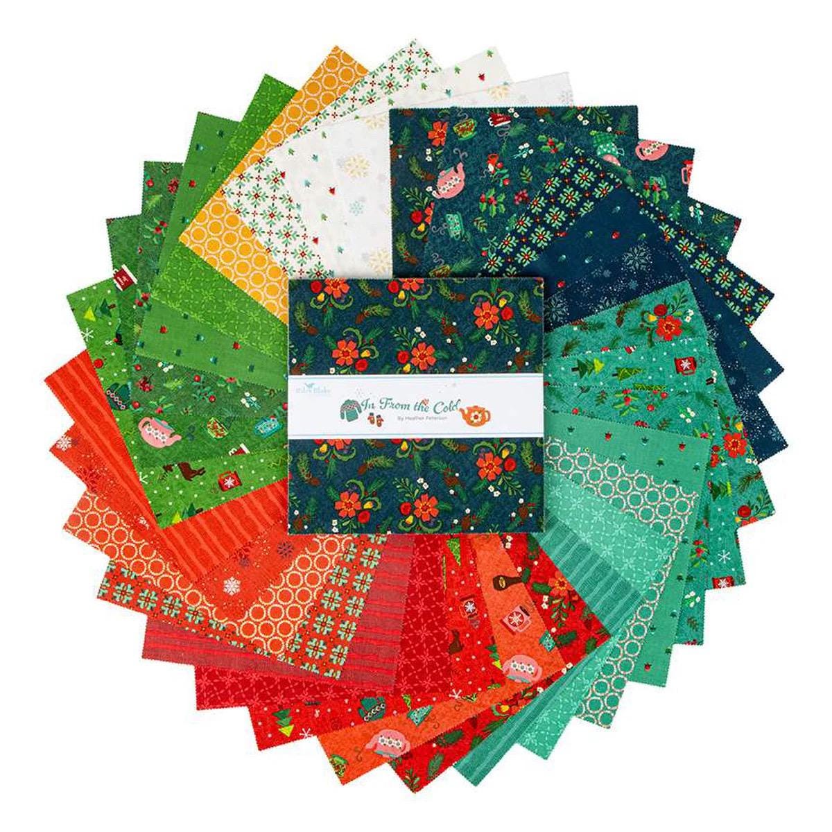 Riley Blake In From The Cold Fabric Collection 10" Stacker (42 Pieces Per Bundle)