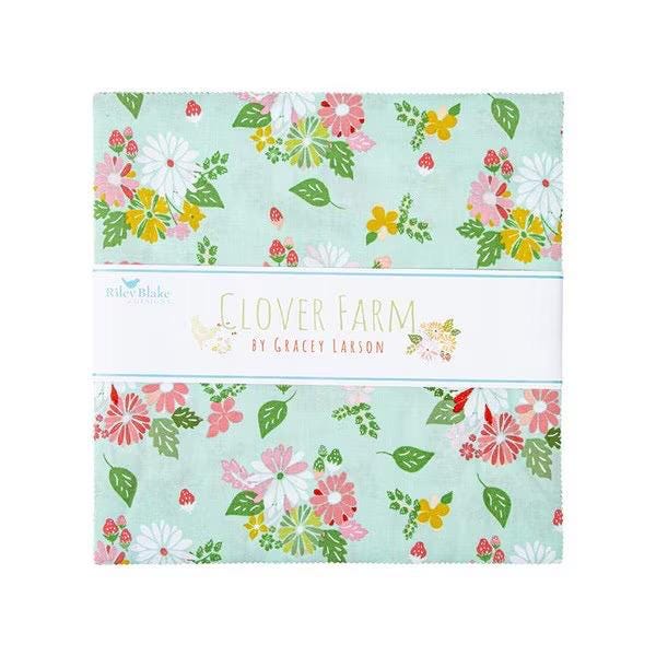 Riley Blake Clover Farm Fabric Collection 10" Stacker (42 Pieces Per Bundle)