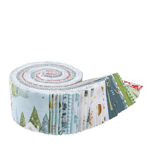 Riley Blake Magical Winterland Fabric Collection 2.5" Rolie Polie