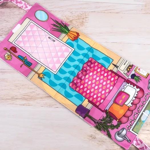 Riley Blake Barbie™ Girl Barbie Dream House Pack and Play Felt Panel Premium 100% Polyester Felt Fabrics