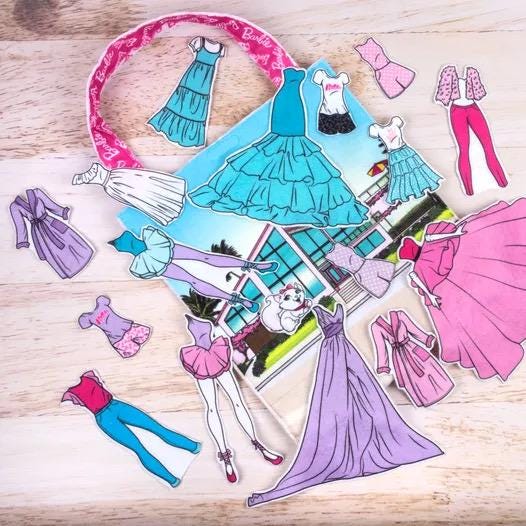 Riley Blake Barbie™ Girl Barbie Dream House Pack and Play Felt Panel Premium 100% Polyester Felt Fabrics
