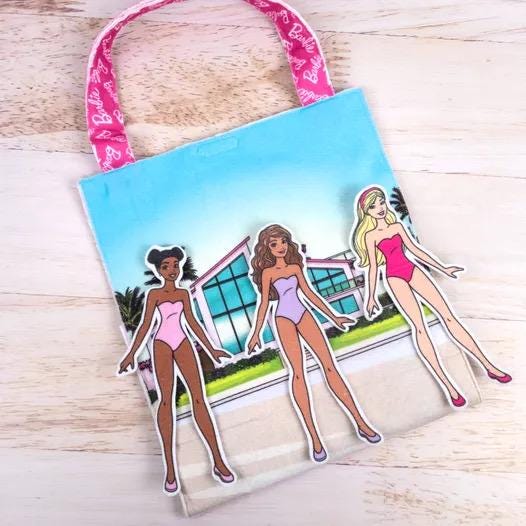 Riley Blake Barbie™ Girl Barbie Dream House Pack and Play Felt Panel Premium 100% Polyester Felt Fabrics