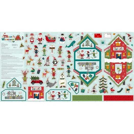 Riley Blake Jennifer Long Santa' Workshop Felt Panel Premium 100% Polyester Felt Fabrics