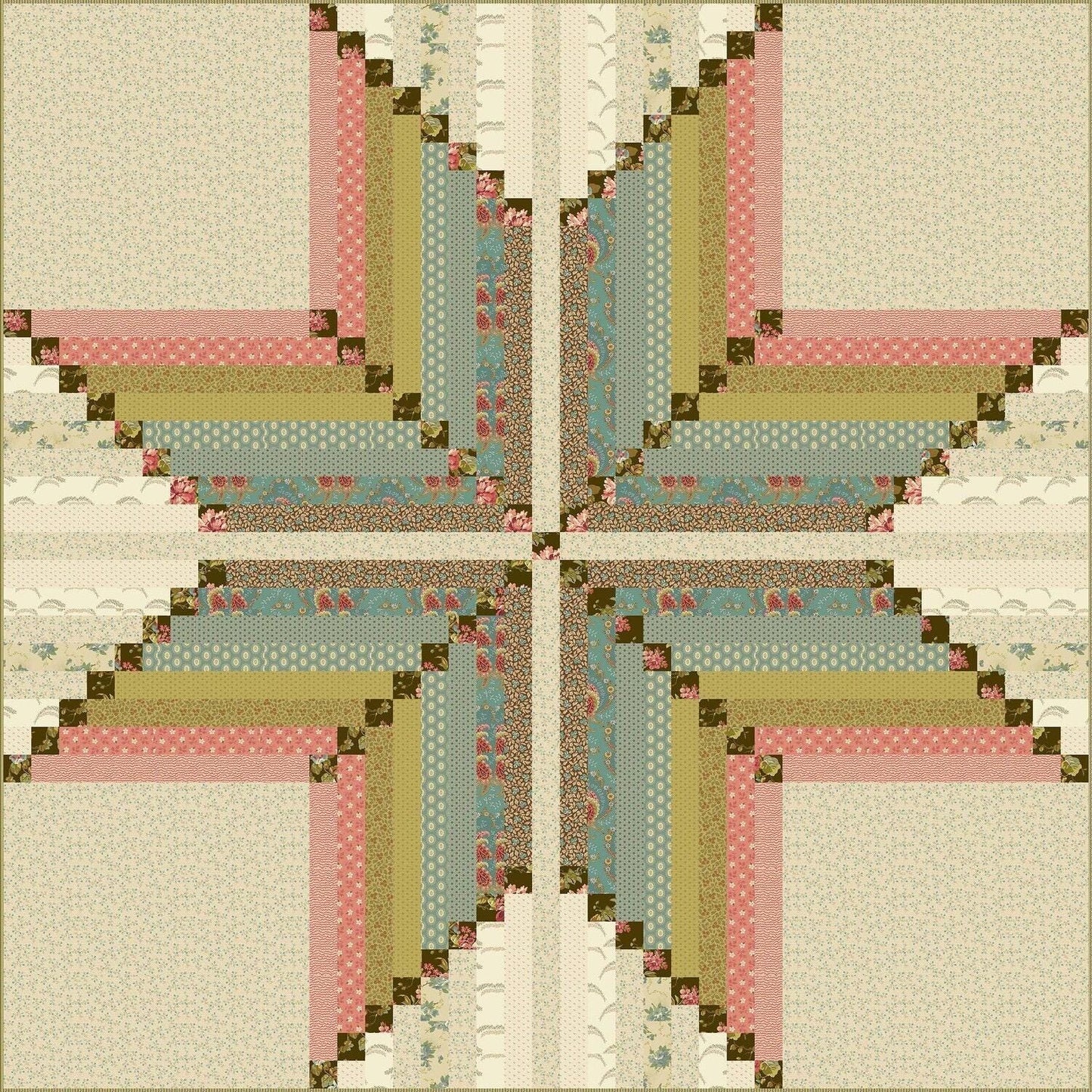 Laundry Basket Quilts Virginia Star Quilt Pattern Finished Size: 56"x56"