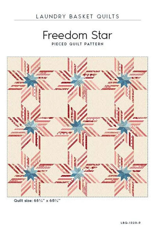 Laundry Basket Quilts Freedom Star Quilt Pattern Finished Size: 65.75"x65.75"