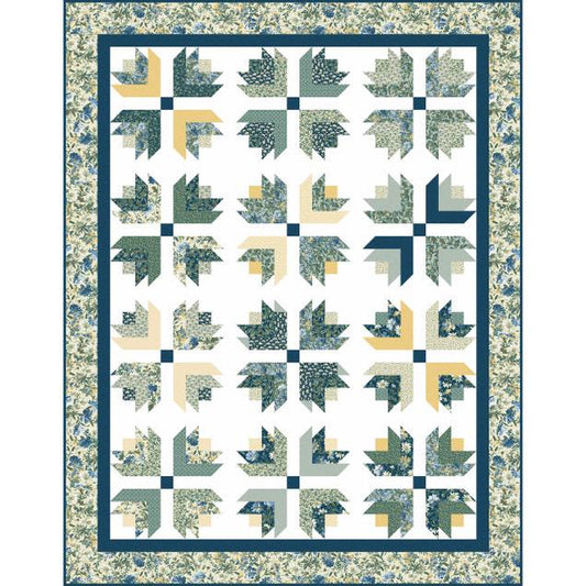 The Tipsy Needle Twisted Tulip Quilt Pattern Finished Size: 72"x88"