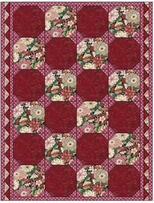 Fabric Cafe Snowball Quilt Pattern - Uses Only 3 Yards of Fabric Finished Size: 43.5"x57"