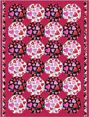Fabric Cafe Snowball Quilt Pattern - Uses Only 3 Yards of Fabric Finished Size: 43.5"x57"