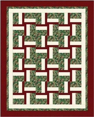 Fabric Cafe Windmill Quilt Pattern - Uses Only 3 Yards of Fabric Finished Size: 44.5"x55.5"