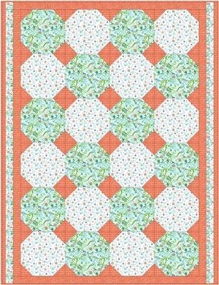 Fabric Cafe Snowball Quilt Pattern - Uses Only 3 Yards of Fabric Finished Size: 43.5"x57"