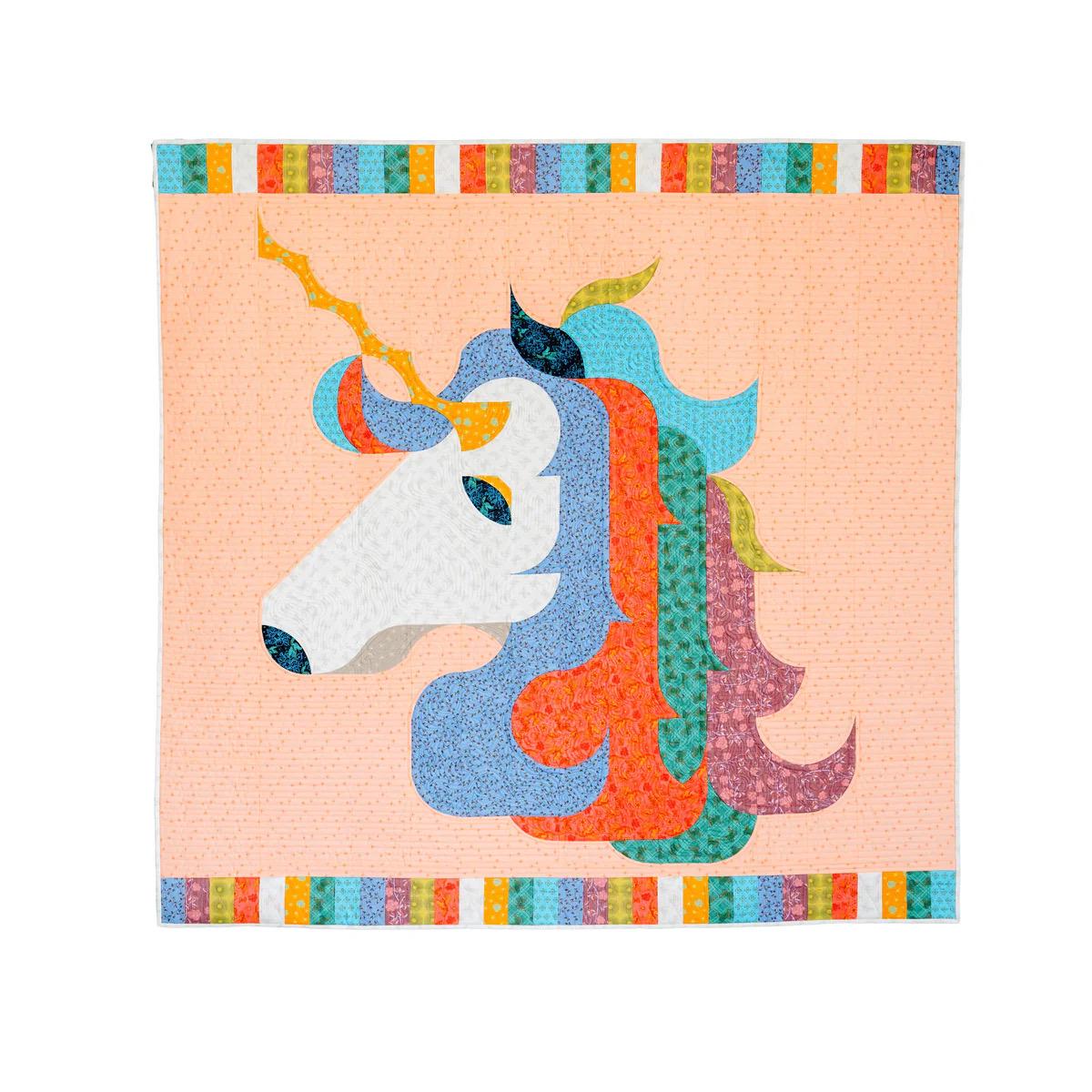 Sew Kind of Wonderful Quittles Unicorn Magic Quilt Pattern Finished Size: 56"x56"