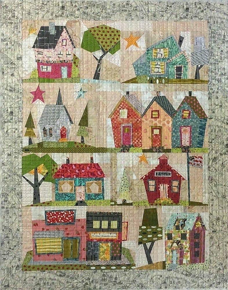 Laura Heine My Kinda Town Quilt Pattern Finished Size: 42"x54"