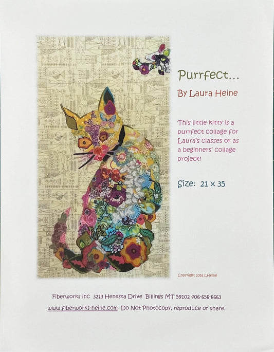 Laura Heine Purrfect... Wall Quilt Pattern Finished Size: 21"x35"
