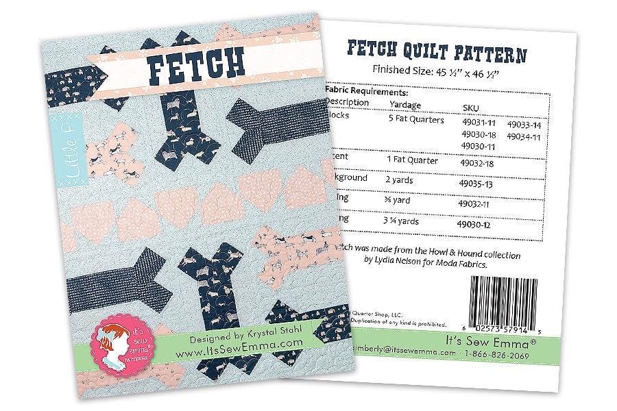 It's Sew Emma Fetch Quilt Pattern Finished Size: 45.5"x46.5" ISE-520