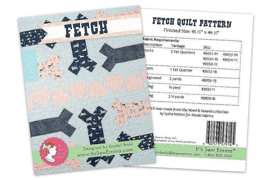It's Sew Emma Fetch Quilt Pattern Finished Size: 45.5"x46.5" ISE-520