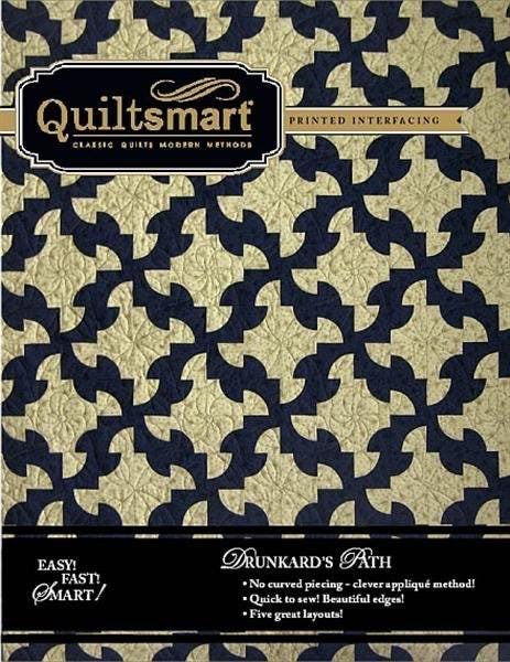 Quiltsmart Drunkard's Path Printed Interfacing & Instructions Pack - 3 Size Variations Per Pack
