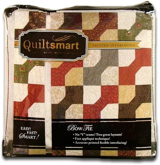 Quiltsmart Bow Tie Printed Interfacing & Instructions Pack - 2 Size Variations Per Pack