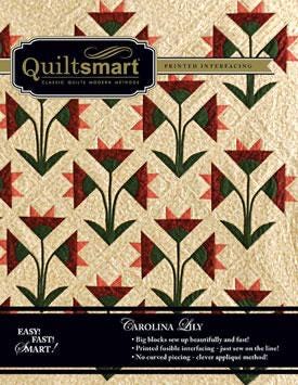 Quiltsmart Carolina Lily Printed Interfacing & Instructions Pack - 3 Size Variations Per Pack