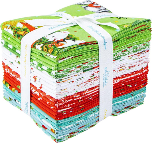 Riley Blake Jingle Bells Fabric Collection 24 Fat Quarter Bundle