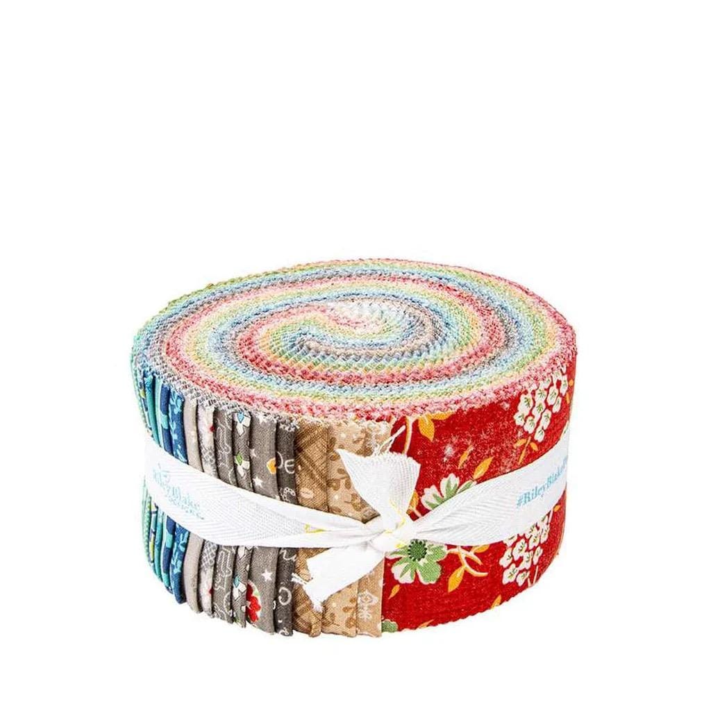Riley Blake Lori Holt Home Town Holiday Fabric Collection 2.5" Rolie Polie