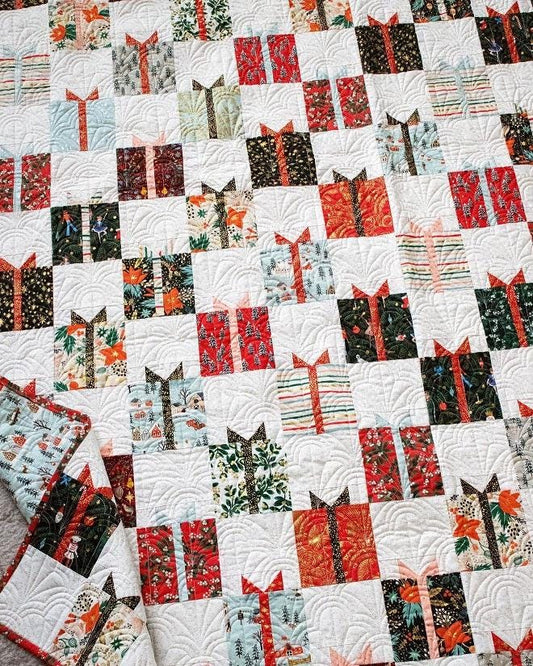Lella Boutique Nice List Quilt Pattern Finished Sized: 76.5"x81.5"