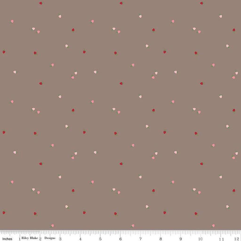 Riley Blake Jennifer Long To Grandmother's House Fabric Collection Bit of Berries on Pewter Premium 100% Cotton Quilt Shop Quality Fabrics