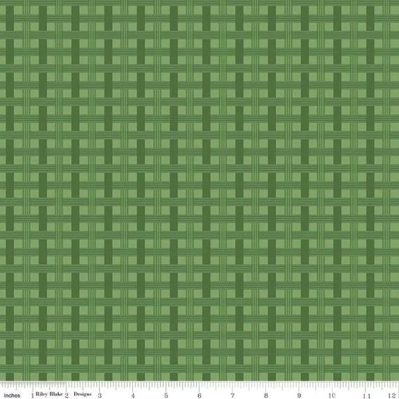 Riley Blake Jennifer Long To Grandmother's House Fabric Collection Basket Weave on Grass Premium 100% Cotton Quilt Shop Quality Fabrics