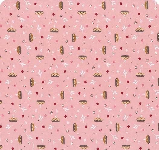 Riley Blake Jennifer Long To Grandmother's House Fabric Collection Grandma's Apple Pie on Pink Premium 100% Cotton Fabrics