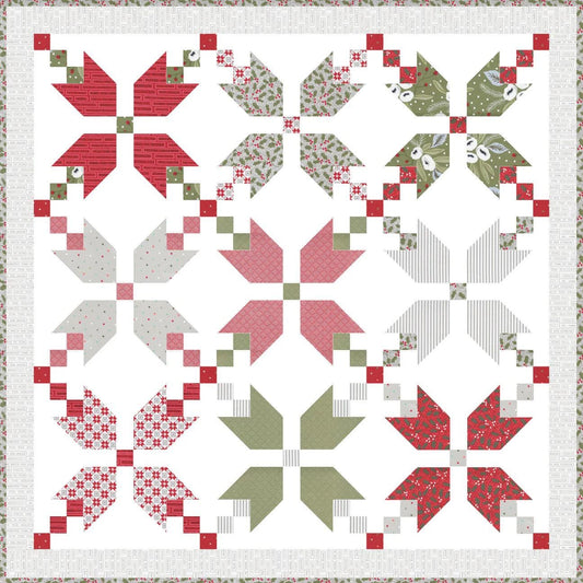 Lella Boutique Figgy Pudding Quilt Pattern Finished Size: 70.5"x70.5" #202