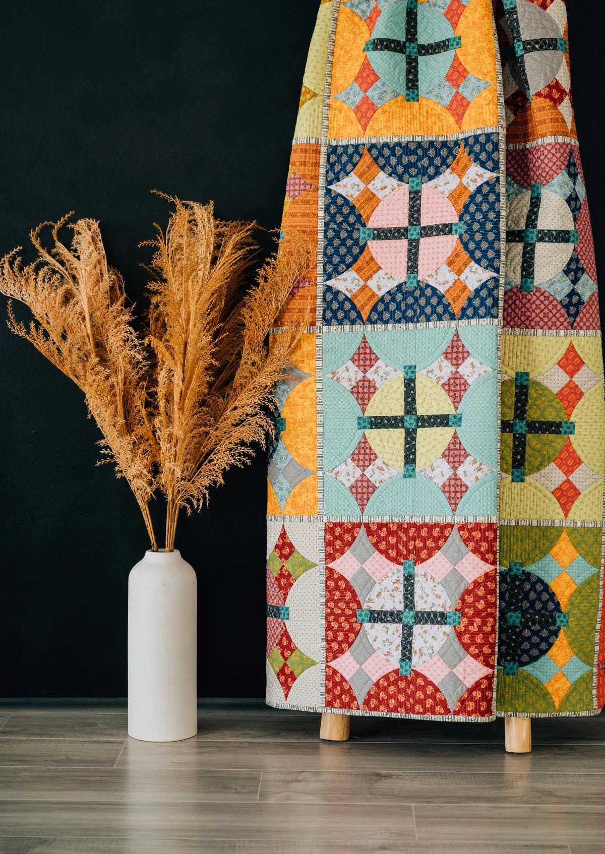 Sew Kind of Wonderful Attic Windows Quilt Pattern Finished Size: 73"x87"