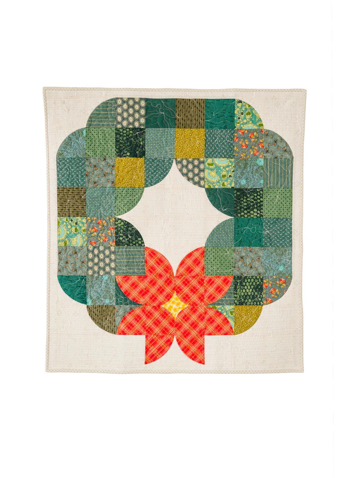 Sew Kind of Wonderful Posh Wreath Quilt Pattern Finished Size: 30"x34"
