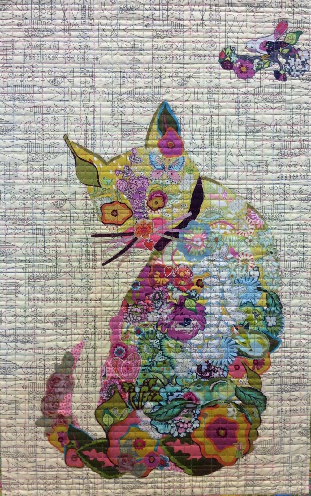 Laura Heine Purrfect... Wall Quilt Pattern Finished Size: 21"x35"