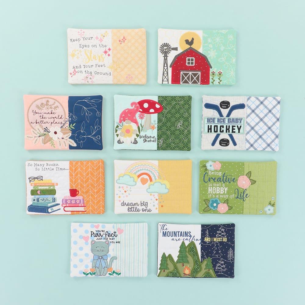 Kimberbell Mug Rugs Volume 6 Machine Embroidery CD (Optional Embellishment Kit Available)