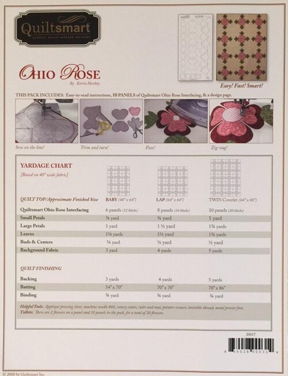 Quiltsmart Baskets Around Printed Interfacing & Instructions Pack - 3 Size Variations Per Pack