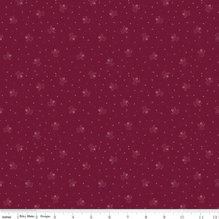 LAST BOLT! Riley Blake Silent Night Fabric Collection Choir of Angels on Berry