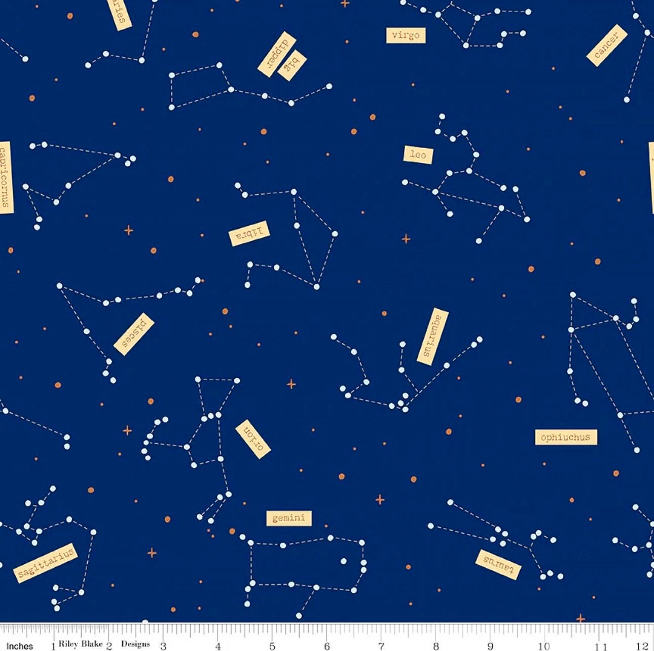 SHIPPING NOW!! Riley Blake Outer Space by NASA Fabric Collection Constellations on Navy
