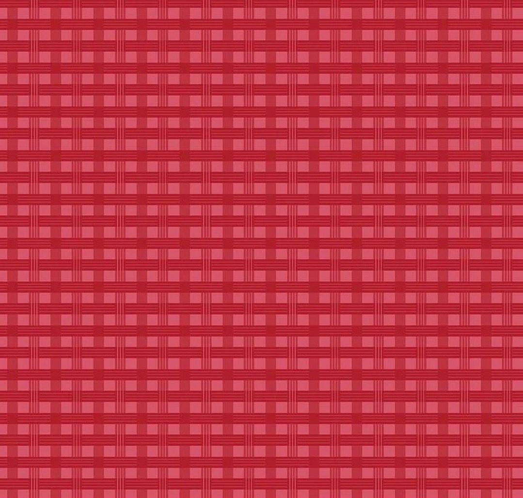 Riley Blake Jennifer Long To Grandmother's House Fabric Collection Basket Weave on Berry Premium 100% Cotton Quilt Shop Quality Fabrics