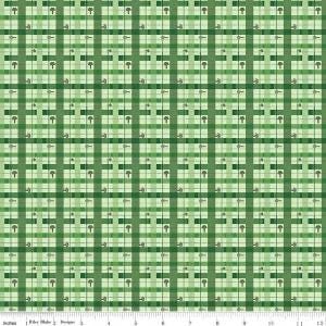 Riley Blake Jennifer Long To Grandmother's House Fabric Collection Lumberjack Plaid on Green Premium 100% Cotton Quilt Shop Quality Fabrics