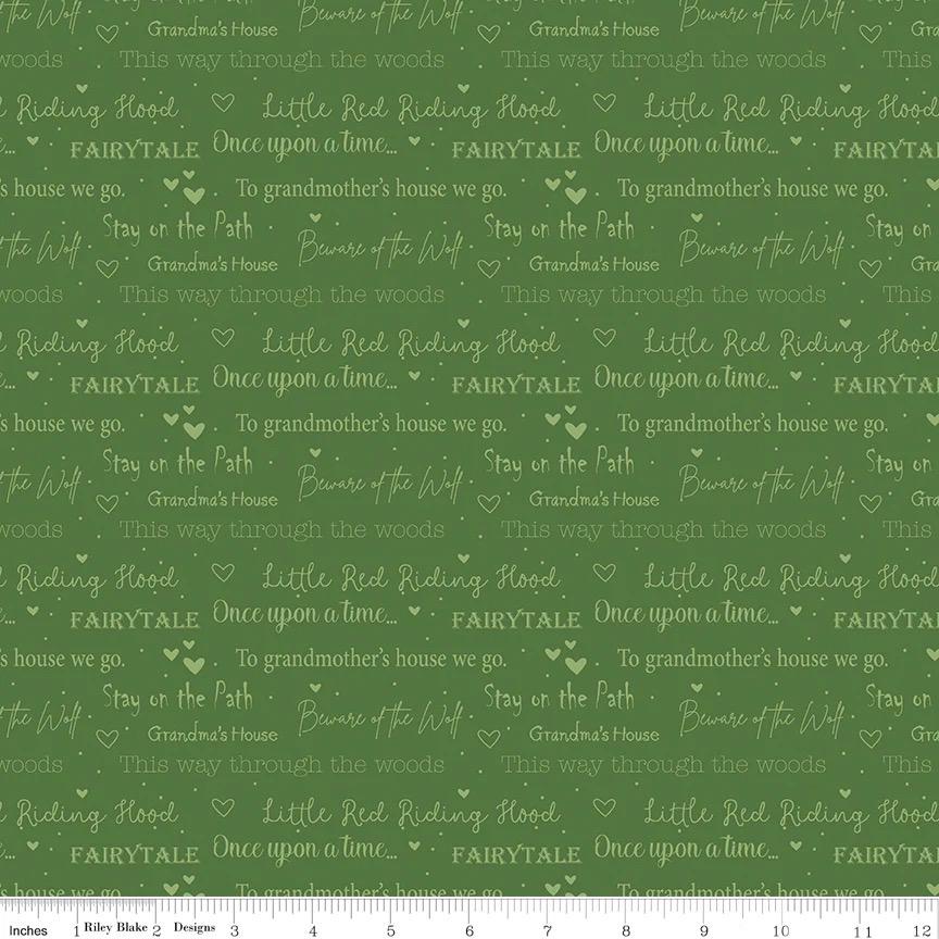 Riley Blake Jennifer Long To Grandmother's House Fabric Collection Little Red Storybook on Grass Premium 100% Cotton Fabrics