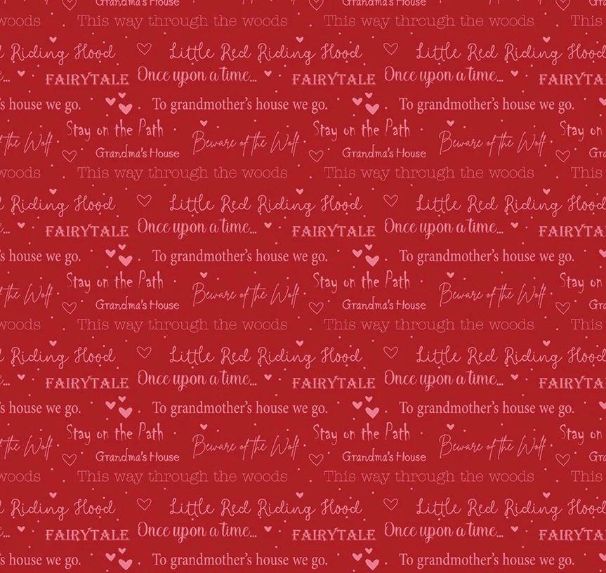 Riley Blake Jennifer Long To Grandmother's House Fabric Collection Little Red Storybook on Berry Premium 100% Cotton Fabrics