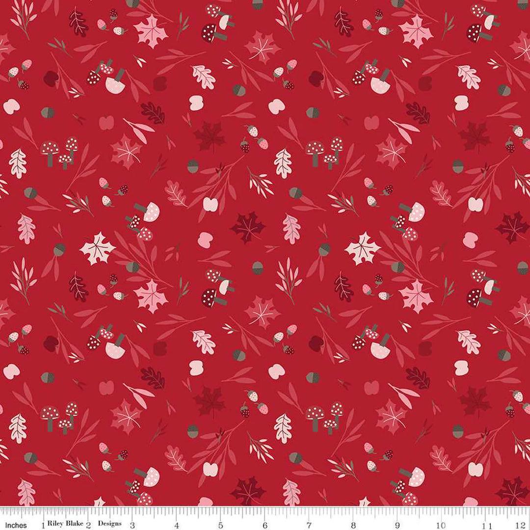 Riley Blake Jennifer Long To Grandmother's House Fabric Collection Foraging in the Forest on Berry Premium 100% Cotton Fabrics