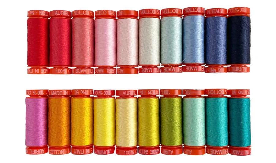 Aurifil Tula Pink Besties 20 Small Spool Thread Set 50WT (Small Spool 220YDS)