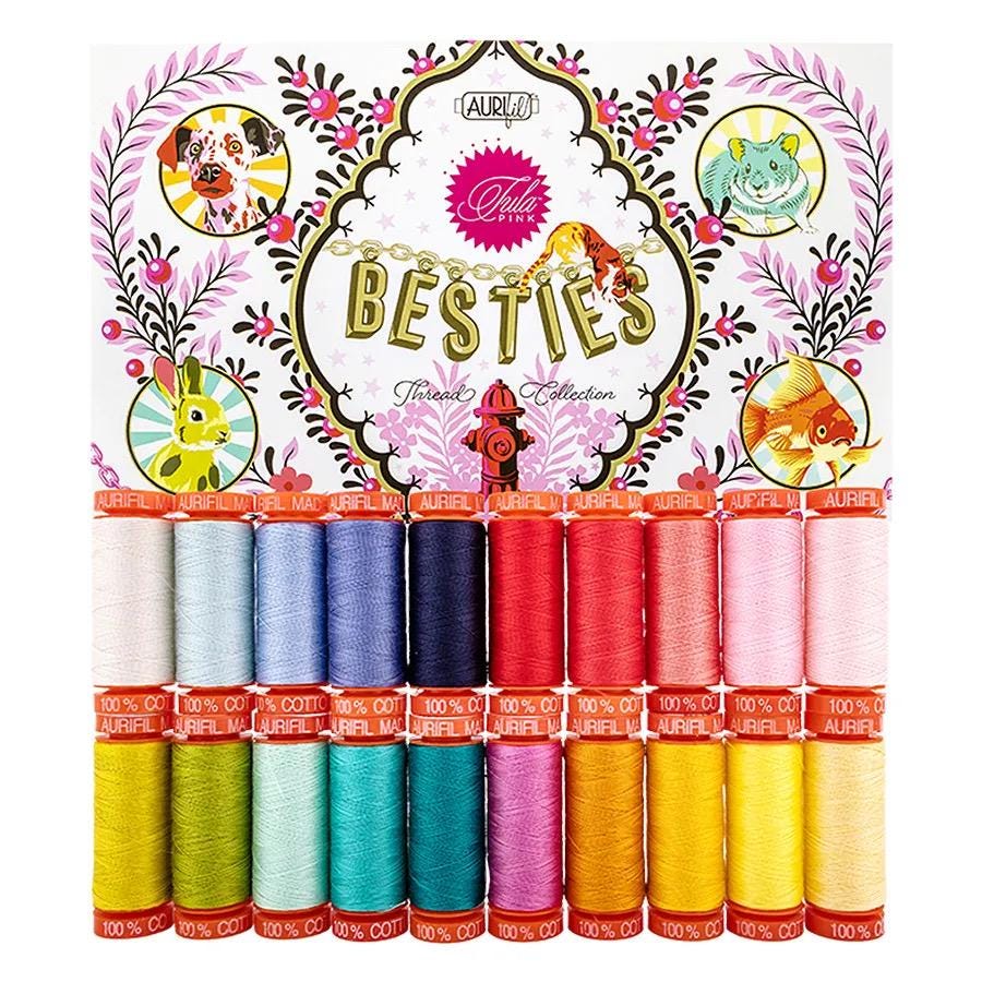 Aurifil Tula Pink Besties 20 Small Spool Thread Set 50WT (Small Spool 220YDS)