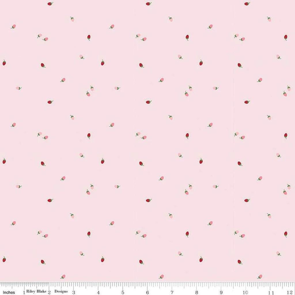Riley Blake Jennifer Long To Grandmother's House Fabric Collection Bit of Berries on Pink Premium 100% Cotton Quilt Shop Quality Fabrics