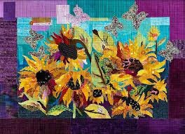 Laura Heine Facing The Sun Wall Quilt Pattern Finished Size: 44"x32"