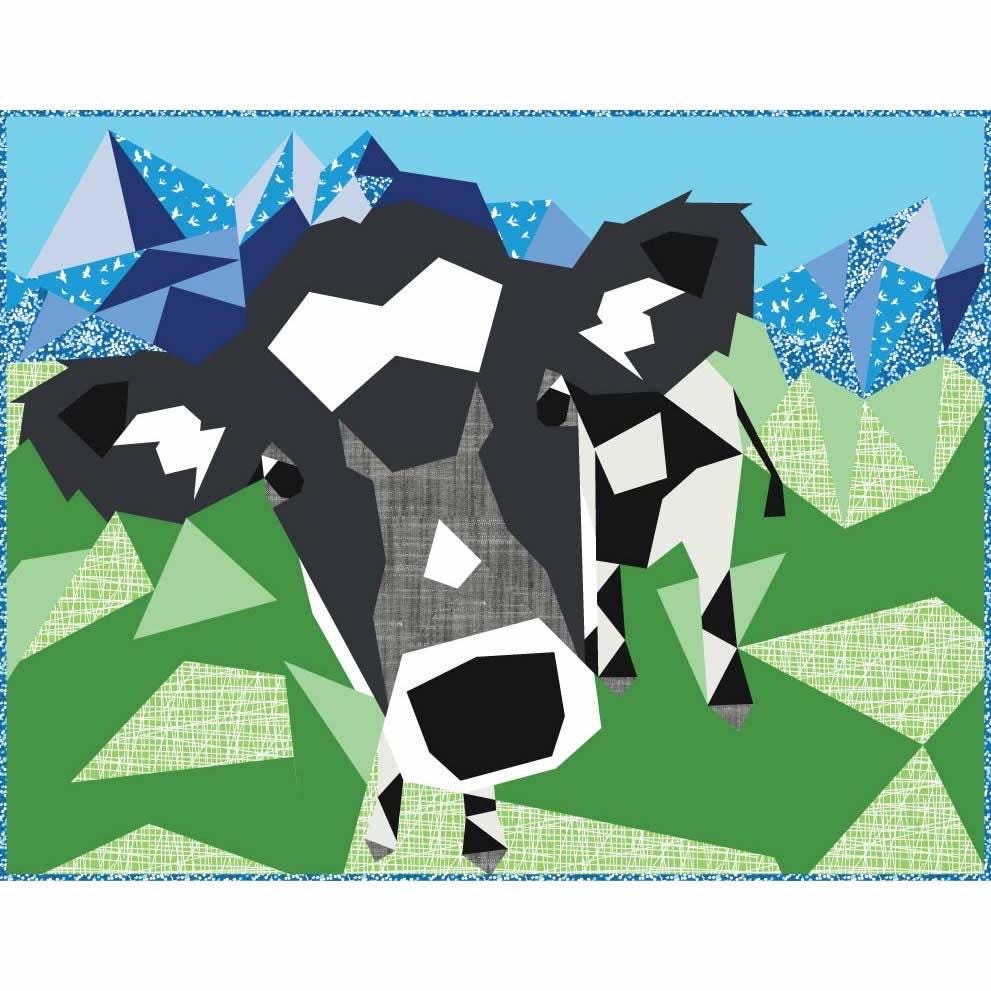 Violet Craft The Cow Abstractions A Foundation Paper Piecing Project Pattern Finished Size: 54"x42"